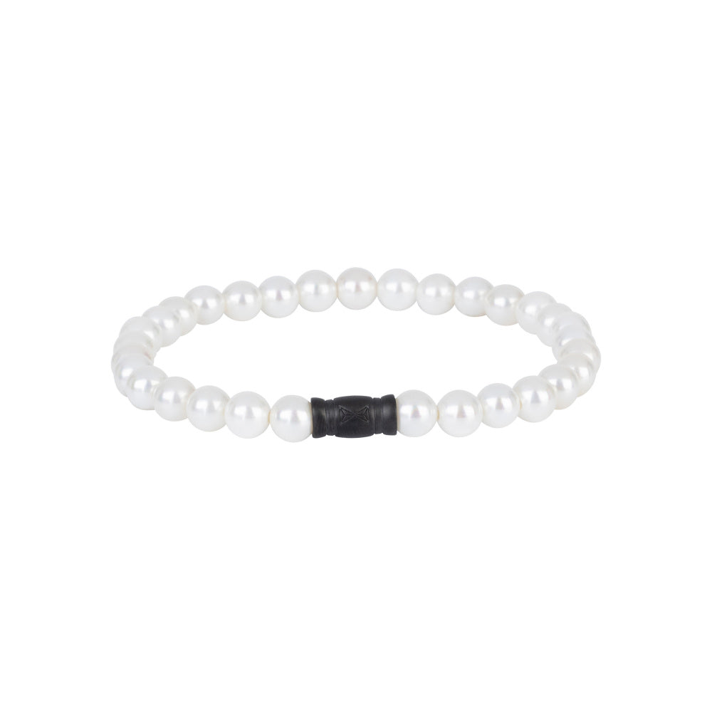 AZE Jewellery Herrenarmband Pearl Mountain Weiss 17,5cm