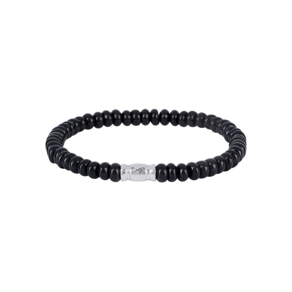 AZE Jewellery Herrenarmband Agate Mountain Schwarz 17,5cm