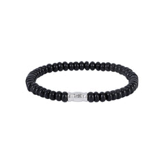 AZE Jewellery Herrenarmband Agate Mountain Schwarz 19cm