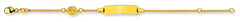 Baby Armband Panzer diamantiert Gelbgold 375 14cm