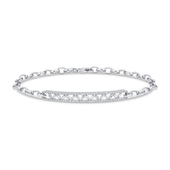 bracelet en or blanc avec diamants - BBL0000363 