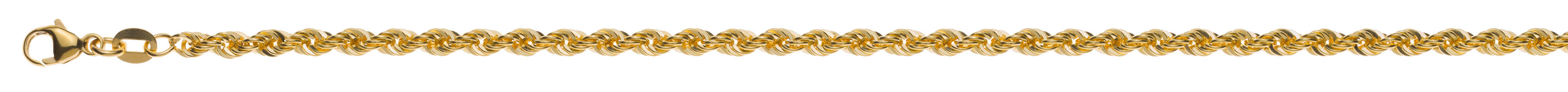 Kordelarmband Gelbgold 750 halbmassiv ca. 3.1mm 19cm