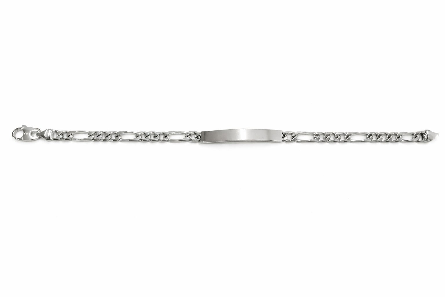Armband Figaro ID Weissgold 750 ca. 5,5 mm 19 cm