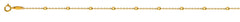 Collier Anker Gelbgold 750 mit 15 abgeflachten Kugeln, 45cm