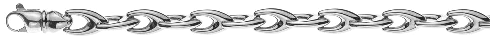 Armband V-Form Weissgold 750, 6mm, 19cm