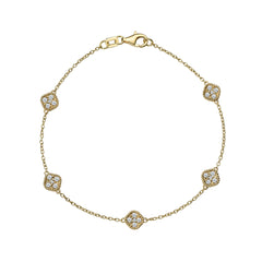Bracelet en or jaune 18 carats - 750 avec diamants - BL00000673 