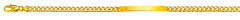Armband Panzer ID Gelbgold 375 geschliffen 4.0mm 22cm