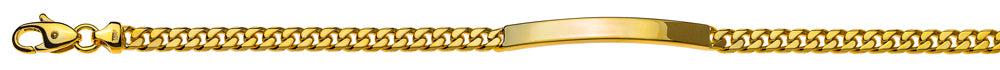 Armband Panzer ID Gelbgold 375 geschliffen 4.5mm 19cm