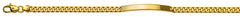 Panzer ID-Armband geschliffen Gelbgold 375 ca. 4,5mm