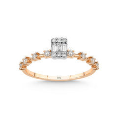 Roségold-Ring mit Diamanten - BYZ0002900