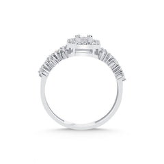 bague en or blanc avec diamants - BYZ0004507 