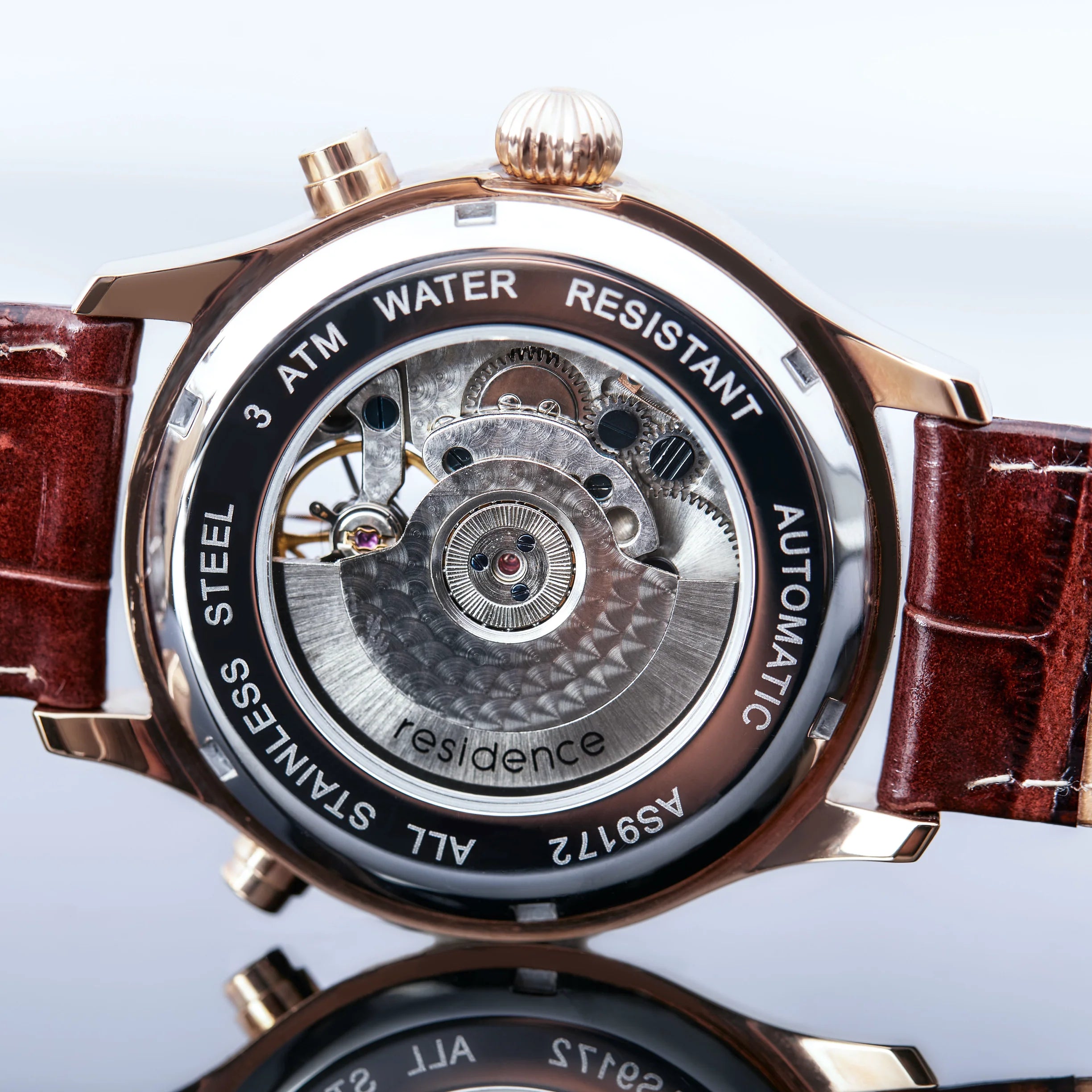 Residence Aviator Open Heart Automatik Herrenuhr in Kupferrot