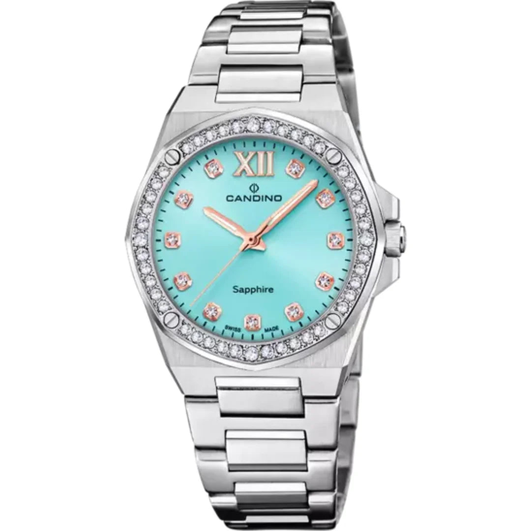  Candino Lady Elegance Damen Schweizeruhr mit Blauem Zifferblatt - C4751/2