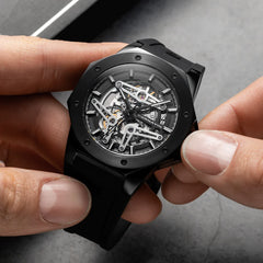 Cornavin Automatik Herrenuhr Skelet in Schwarz - SK.04.R