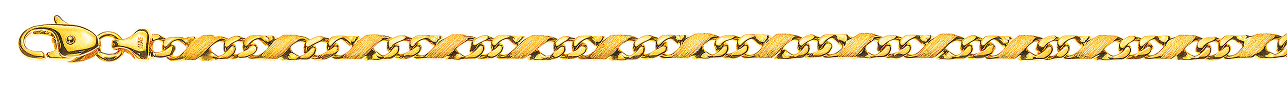 Armband satiniert poliert Gelbgold 750 ca. 4.0 mm