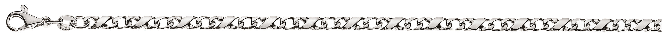 Armband poliert Weissgold 750 ca. 3.5 mm