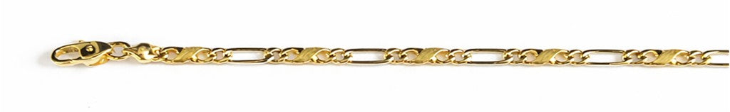 Figaro Collier Bicolor Gelb-/Weissgold 750 poliert satiniert 4.0mm 45cm