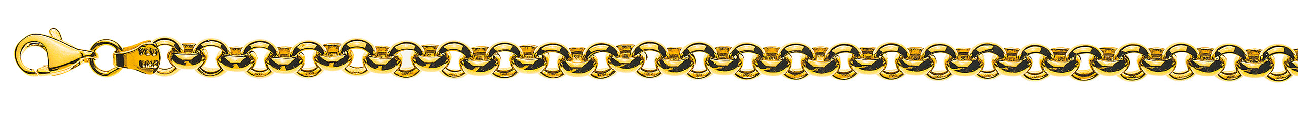 Collier Erbskette halbmassiv Gelbgold 750 ca. 5.0mm
