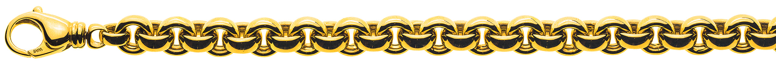 Collier Erbs Gelbgold 750 Handarbeit 9,5mm 45 cm