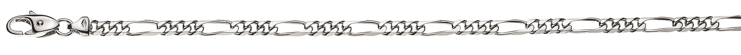 Armband Figaro Weissgold 750 ca. 4,0 mm