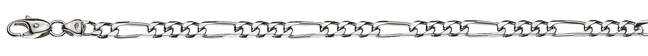 Armband Figaro Weissgold 750 ca. 4,5mm
