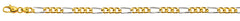 Collier Figaro Bicolor Gelb-Weissgold 750 ca. 4,5mm