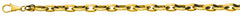 Collier Navette Gelbgold 750 Messerschliff halbmassiv 6.6x13.5mm 45cm