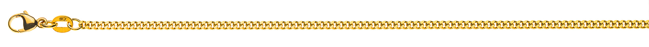 Collier Panzerkette geschliffen Gelbgold 750 ca. 2.1mm