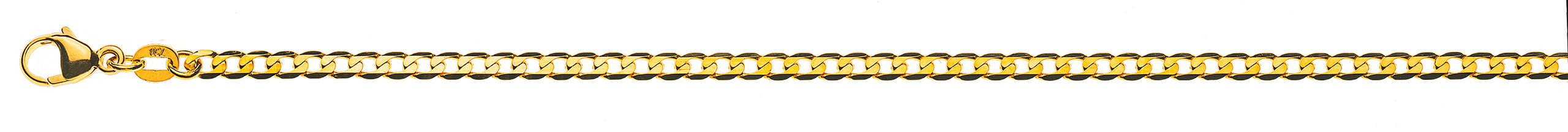 Armband Panzer extraflach diamantiert Gelbgold 750 ca. 3.1mm