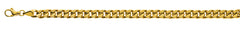 Collier Panzer geschliffen halbmassiv 7mm 60cm Gelbgold 750