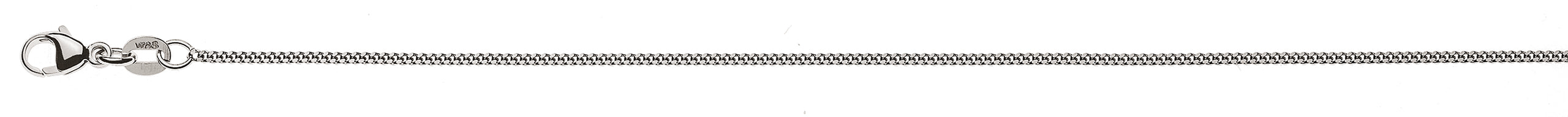 Collier Panzerkette geschliffen Weissgold 750 ca. 1,4mm