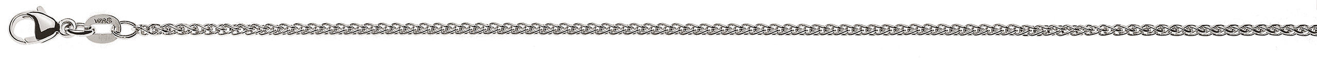 Armband Zopf Weissgold 750 ca. 1.65 mm