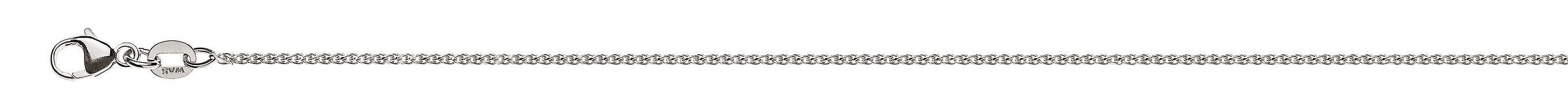 Collier Zopfkette Weissgold 750 diamantiert ca. 1.2mm