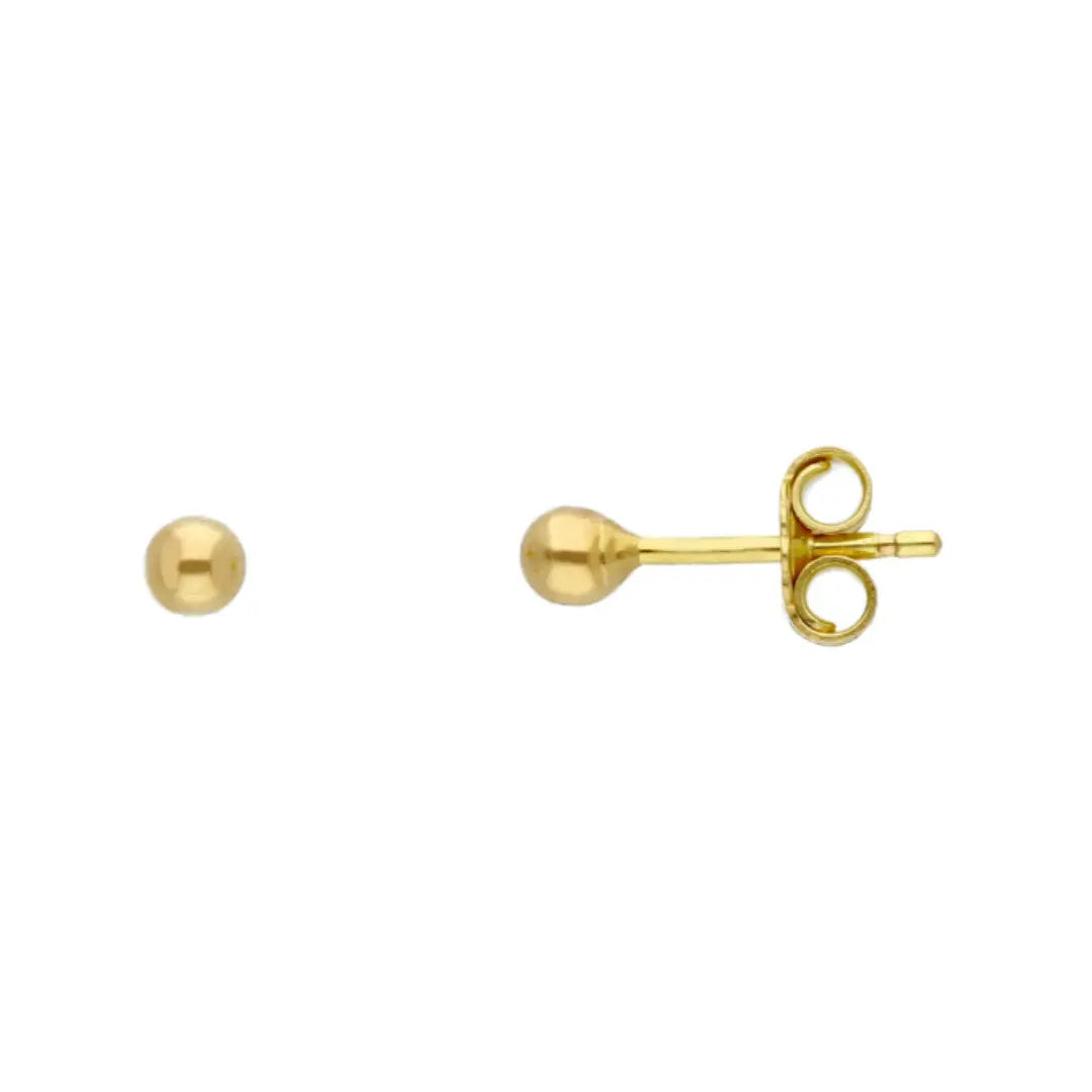 Goldene Schönheit, Elegante 18 Karat - 750 Goldkugel Ohrstecker
