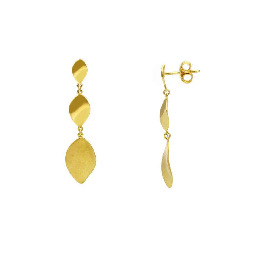 Goldene Eleganz, Ohrhänger aus 18 Karat Gold