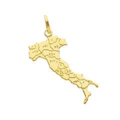 Italienisches Flair: 18 Karat Gold Anhänger mit Landesumriss