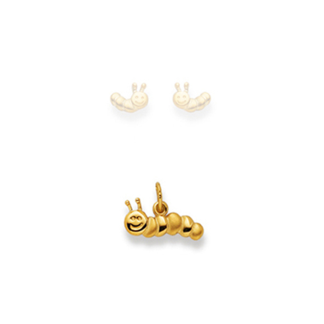 Wurm Anhänger in 18 Karat Gelbgold 2