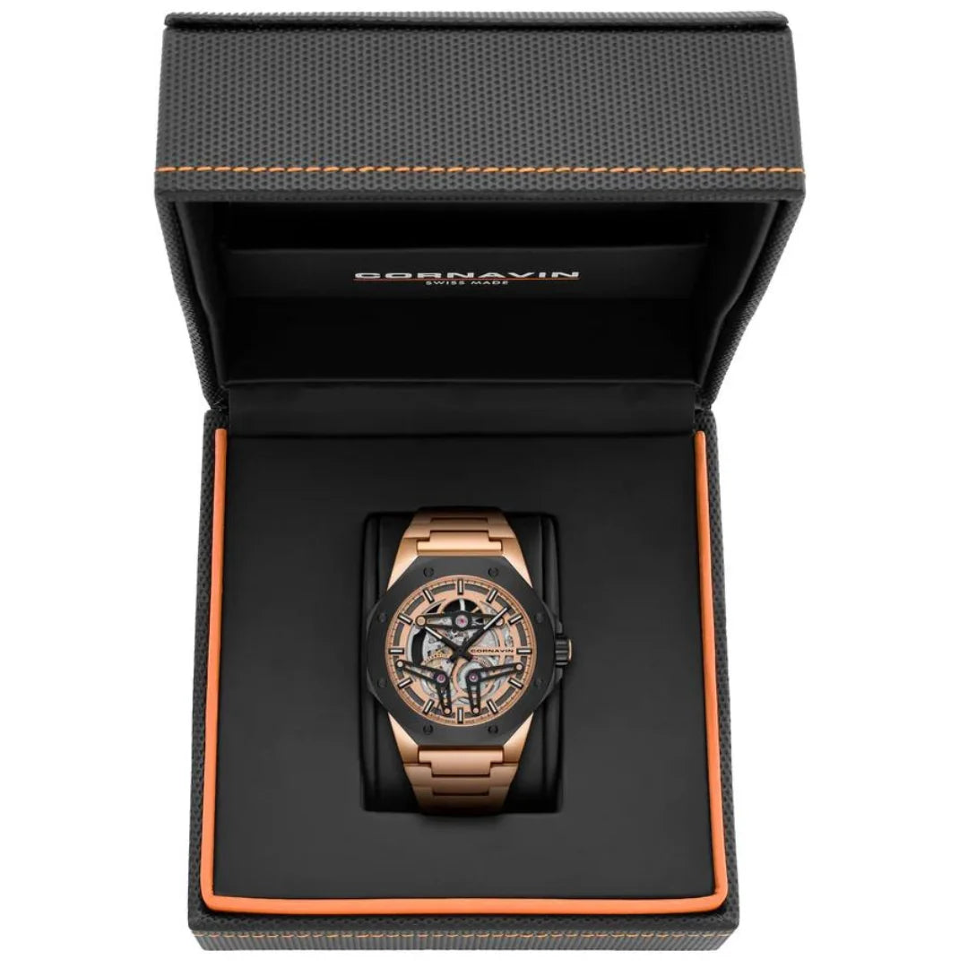 Cornavin Automatik Herrenuhr in Rosé - SK.03.B