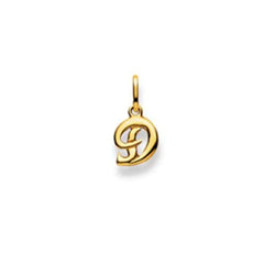 Gelbgold Buchstaben Anhänger - 18 Karat Gold - 750 - D