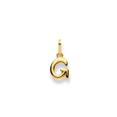 Gelbgold Buchstaben Anhänger - 18 Karat Gold - 750 - G