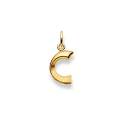 Buchstaben Anhänger Matt & Poliert in 18 Karat Gold - 750 - C