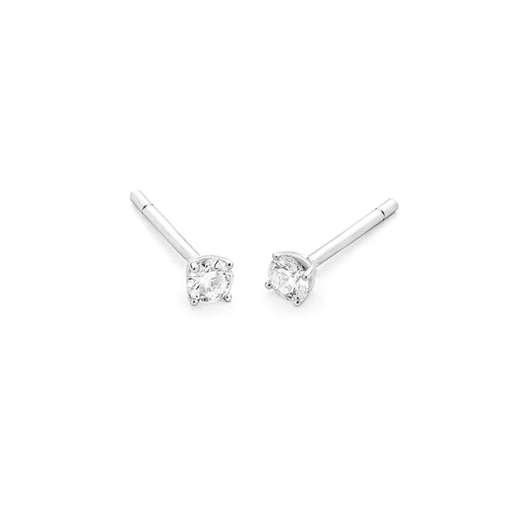 Facet Eye Clean Weissgold Ohrringe 18Kt, 0,60 ct
