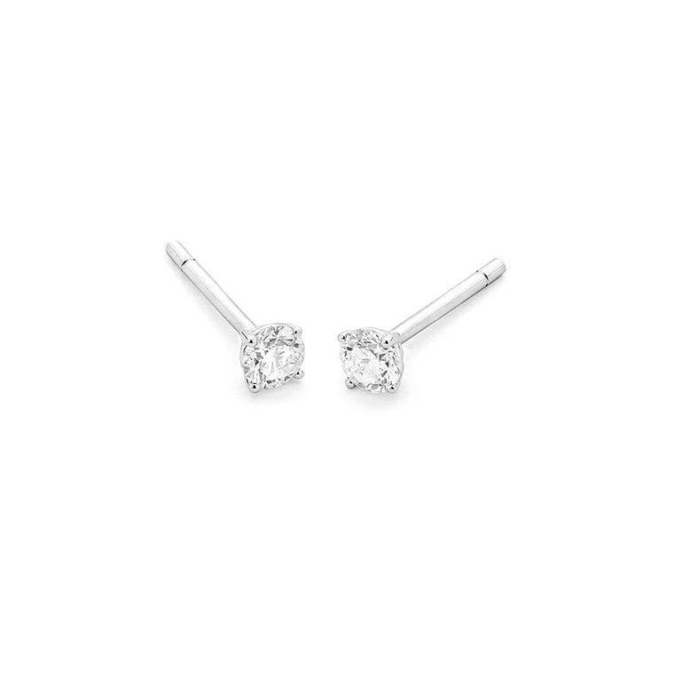 Facet Eye Clean Weissgold Ohrringe 18Kt, 0,80 ct