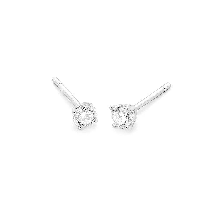 Facet Eye Clean Weissgold Ohrringe 18Kt, 1,00 ct