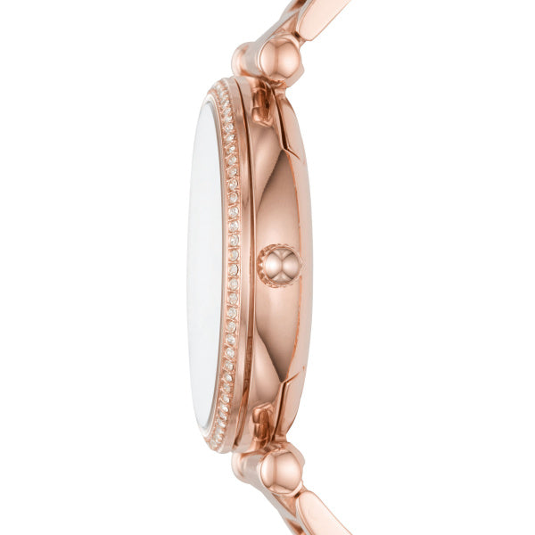 Fossil Carlie Quarz 3-Zeiger 35 MM Damenuhr in Rosegold aus Edelstahl - ES4301