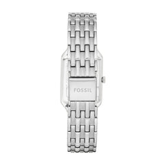 Fossil Raquel Damenuhr - Silber Weiss 23mm Edelstahl Quarz mit Datum - ES5221