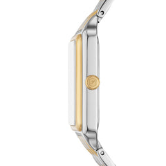 Fossil Raquel 2-Tone MOP 26mm Edelstahl, Quarz, Datum Damenuhr - ES5305