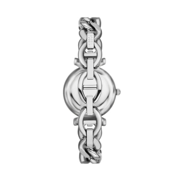 Fossil Carlie Quarz 28 MM Damenuhr in Silber aus Edelstahl - ES5331