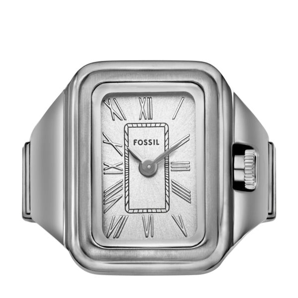 Fossil Raquel Silber Quarz <22 mm Edelstahl Watch Ring Damenuhr - ES5344