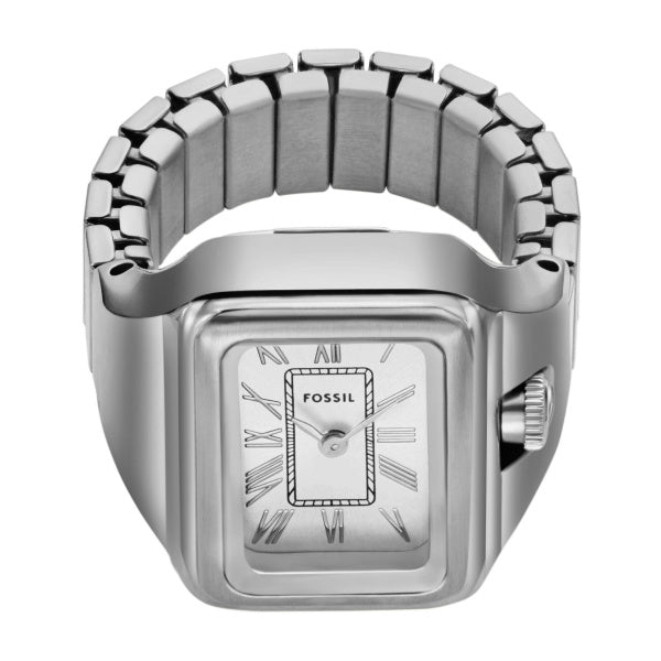 Fossil Raquel Silber Quarz <22 mm Edelstahl Watch Ring Damenuhr - ES5344